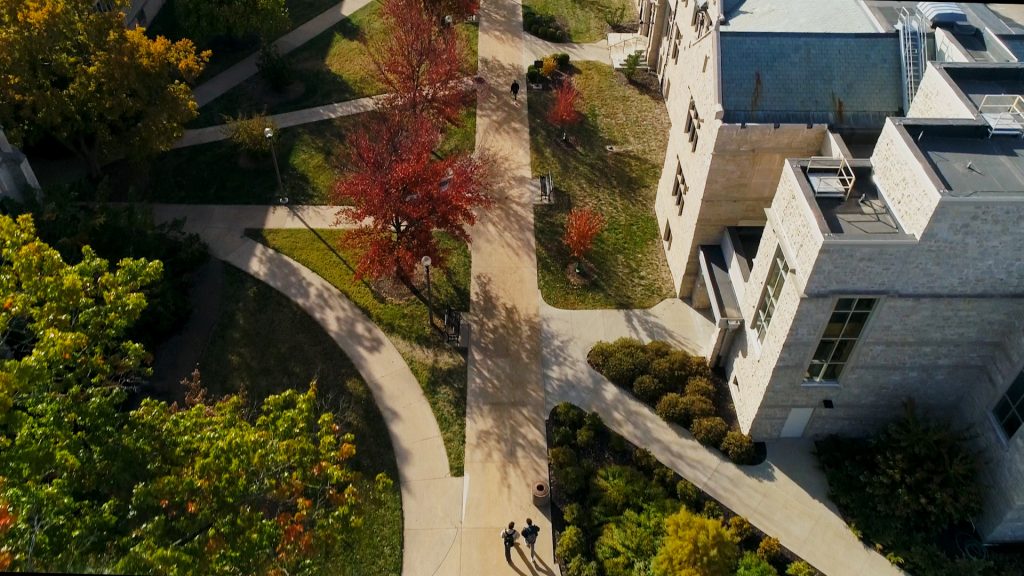 Drone photo of campus
