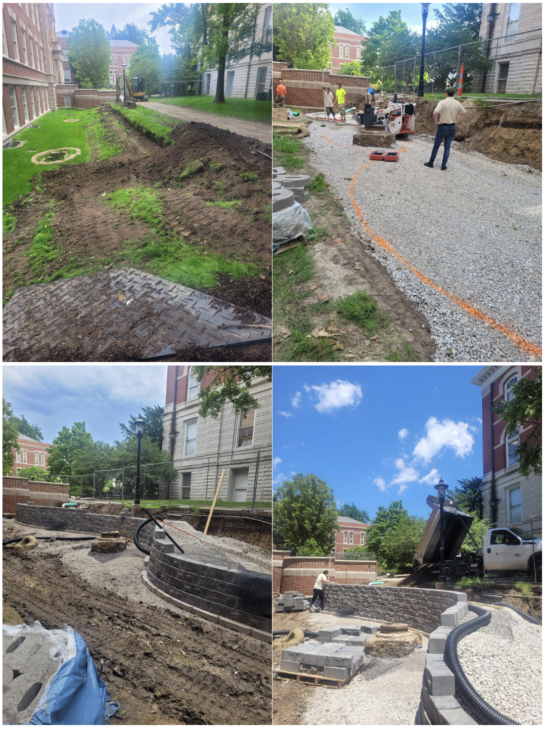 Alpine Stream Landscape Project progress photo collage