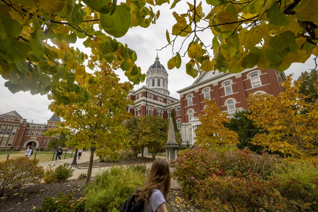 Fall leaves around Jesse Hall