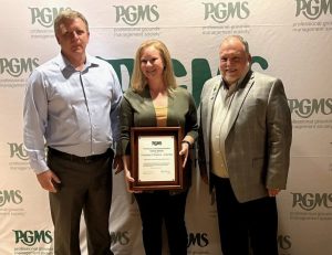 Landscape Services team with the PGMS award
