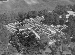 Ariel view of the barracks on Mizzou's campus